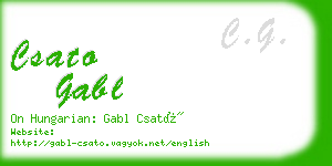 csato gabl business card